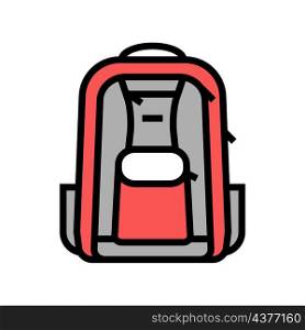 backpack rucksack bag color icon vector. backpack rucksack bag sign. isolated symbol illustration. backpack rucksack bag color icon vector illustration