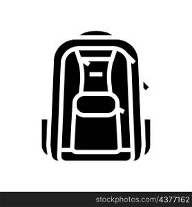 backpack rucksack bag glyph icon vector. backpack rucksack bag sign. isolated contour symbol black illustration. backpack rucksack bag glyph icon vector illustration