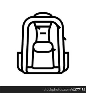 backpack rucksack bag line icon vector. backpack rucksack bag sign. isolated contour symbol black illustration. backpack rucksack bag line icon vector illustration