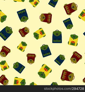 Backpack seamless pattern,vector illustration. Backpack seamless pattern,