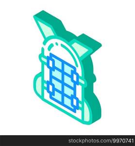 backpack with solar panel isometric icon vector. backpack with solar panel sign. isolated symbol illustration. backpack with solar panel isometric icon vector illustration