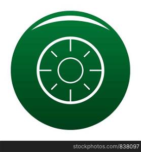 Backsight icon. Simple illustration of backsight vector icon for any design green. Backsight icon vector green