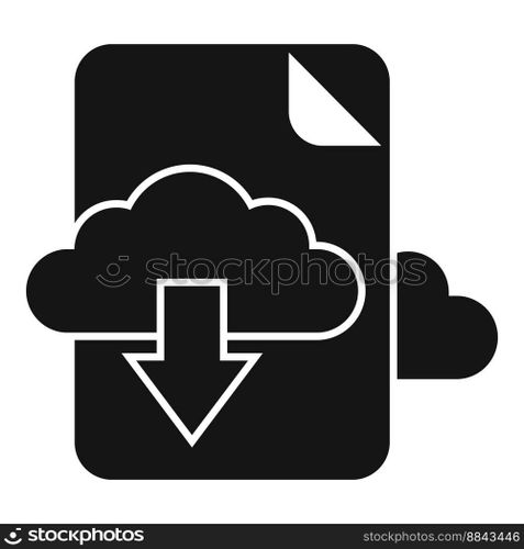 Backup file icon simple vector. Data cloud. Server document. Backup file icon simple vector. Data cloud