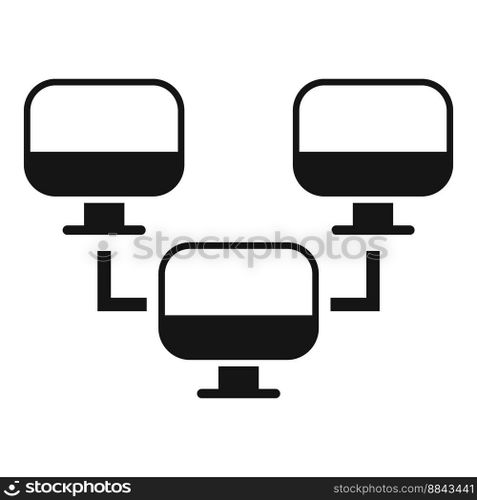 Backup network icon simple vector. Data cloud. Computer storage. Backup network icon simple vector. Data cloud