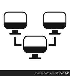 Backup network icon simple vector. Data cloud. Computer storage. Backup network icon simple vector. Data cloud