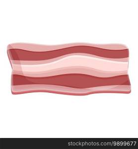 Bacon beef icon. Cartoon of bacon beef vector icon for web design isolated on white background. Bacon beef icon, cartoon style