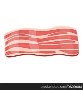 Bacon breakfast icon. Cartoon of bacon breakfast vector icon for web design isolated on white background. Bacon breakfast icon, cartoon style