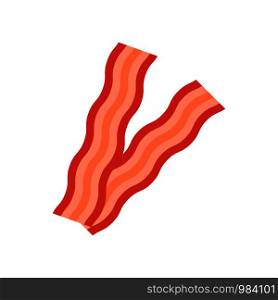 Bacon icon. Flat style. Vector icon illustration. Bacon icon. Flat style
