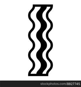 Bacon line icon isolated on white background. Black flat thin icon on modern outline style. Linear symbol and editable stroke. Simple and pixel perfect stroke vector illustration