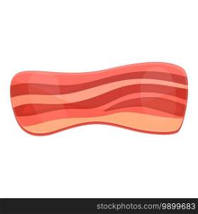 Bacon raw icon. Cartoon of bacon raw vector icon for web design isolated on white background. Bacon raw icon, cartoon style