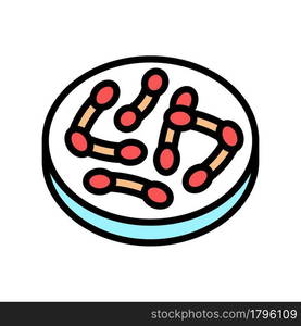 bacteria corynebacterium diphtheriae color icon vector. bacteria corynebacterium diphtheriae sign. isolated symbol illustration. bacteria corynebacterium diphtheriae color icon vector illustration