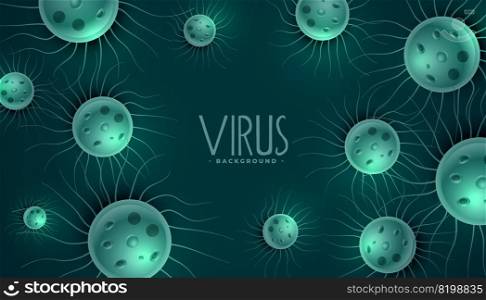 Bacteria floating virus infection background