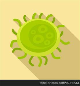 Bacteria icon. Flat illustration of bacteria vector icon for web design. Bacteria icon, flat style