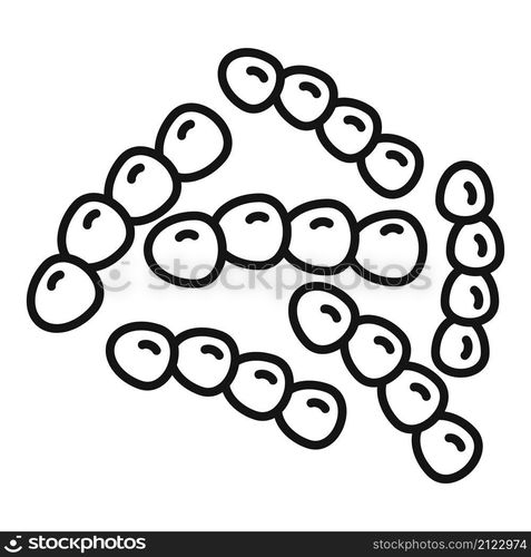 Bacteria icon outline vector. Lactobacillus probiotic. Gut prebiotic. Bacteria icon outline vector. Lactobacillus probiotic