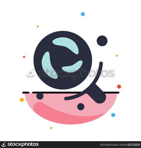 Bacteria, Laboratory, Research, Science Abstract Flat Color Icon Template