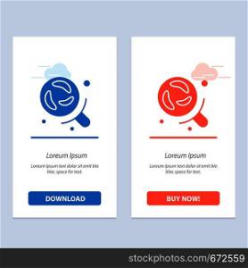 Bacteria, Laboratory, Research, Science Blue and Red Download and Buy Now web Widget Card Template