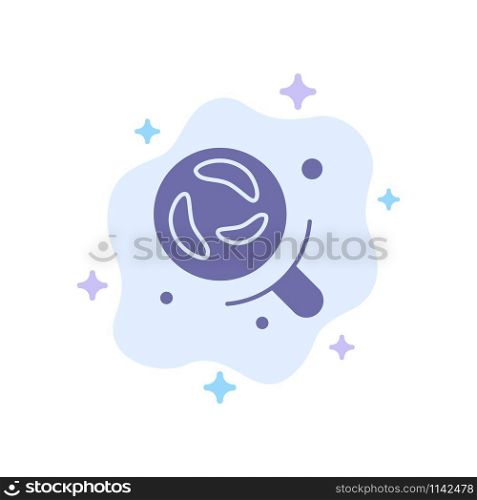 Bacteria, Laboratory, Research, Science Blue Icon on Abstract Cloud Background