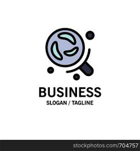 Bacteria, Laboratory, Research, Science Business Logo Template. Flat Color