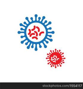 bacteria, microbes and viruses logo vector icon illustration design template