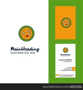 Bacteria on plate Creative Logo and business card. vertical Design Vector