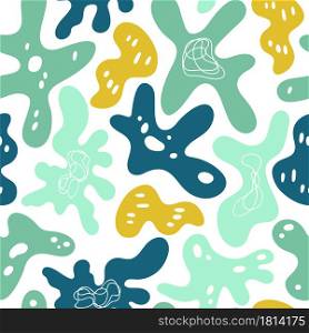 Bacteria pattern. Abstract forms, free shapes colorful background. Contemporary doodle liquid elements vector seamless texture. Illustration bacteria pattern, seamless bacterium. Bacteria pattern. Abstract forms, free shapes colorful background. Contemporary doodle liquid elements vector seamless texture