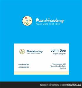 Bacteria plate logo Design with business card template. Elegant corporate identity. - Vector