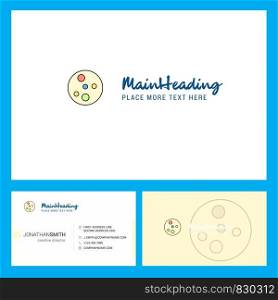 Bacteria plate Logo design with Tagline & Front and Back Busienss Card Template. Vector Creative Design