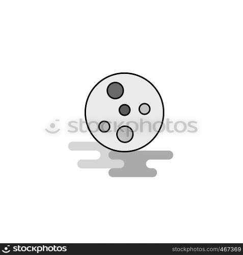 Bacteria plate Web Icon. Flat Line Filled Gray Icon Vector