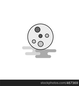 Bacteria plate Web Icon. Flat Line Filled Gray Icon Vector