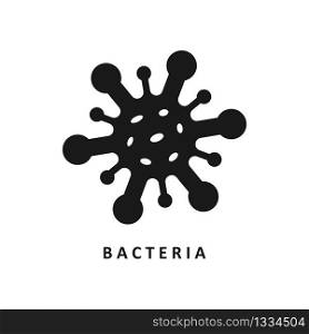 Bacteria sign symbol. Virus icon isolated on white background. Vector illustration EPS 10