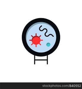 Bacteria, Viruses, Medical, Search Flat Color Icon. Vector icon banner Template