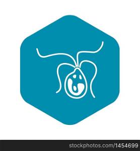 Bacterial cell icon. Simple illustration of bacterial cell vector icon for web. Bacterial cell icon, simple style
