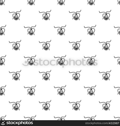 Bacterial cell pattern seamless in simple style vector illustration. Bacterial cell pattern vector