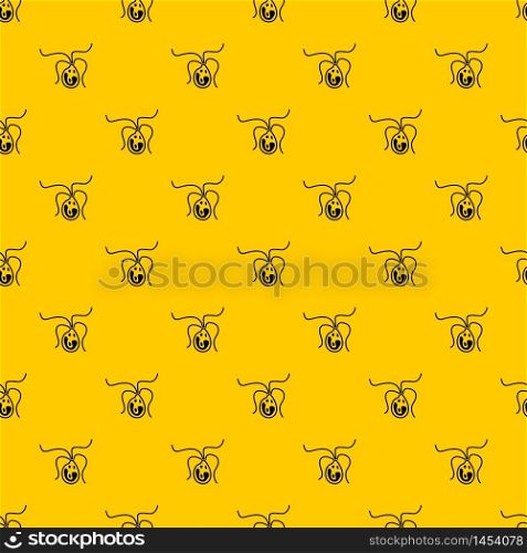 Bacterial cell pattern seamless vector repeat geometric yellow for any design. Bacterial cell pattern vector