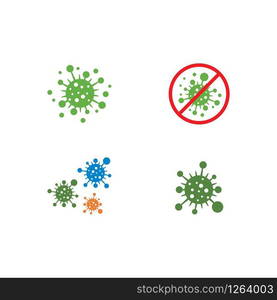 Bacterial virus icon vector flat design