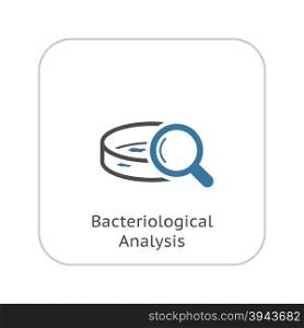 Bacteriological Analysis Icon. Flat Design.. Bacteriological Analysis Icon. Flat Design Isolated Illustration. Test