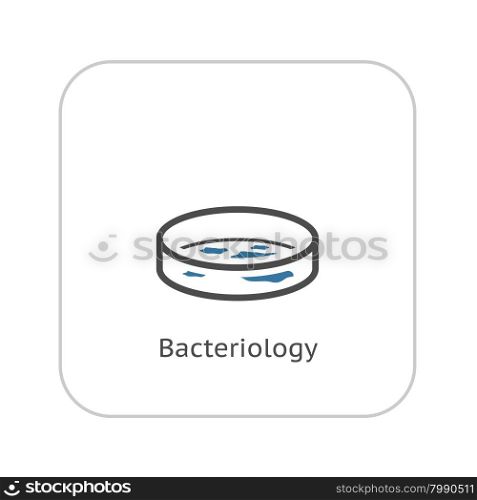 Bacteriology Icon. Flat Design. Isolated Illustration. Test.. Bacteriology Icon. Flat Design.
