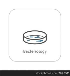 Bacteriology Icon. Flat Design. Isolated Illustration. Test.. Bacteriology Icon. Flat Design.