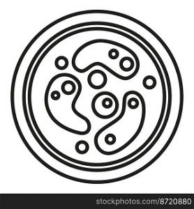 Bacterium icon outline vector. Petri dish. Health cell. Bacterium icon outline vector. Petri dish