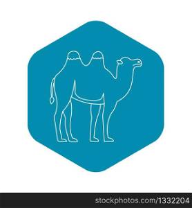 Bactrian camel icon. Outline illustration of bactrian camel vector icon for web. Bactrian camel icon, outline style