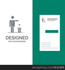 Bad, Idea, Ideas, Recycling, Thought Grey Logo Design and Business Card Template