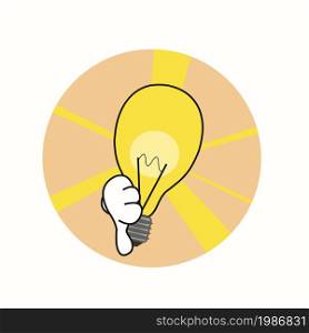 Bad idea lamp icon. Vector illustration isolated on white. Bad idea illustration