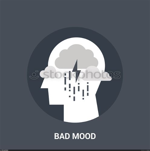 bad mood icon concept. Abstract vector illustration of bad mood icon concept