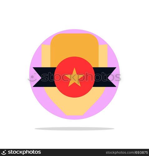 Badge, Club, Emblem, Shield, Sport Abstract Circle Background Flat color Icon