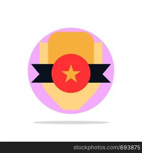 Badge, Club, Emblem, Shield, Sport Abstract Circle Background Flat color Icon