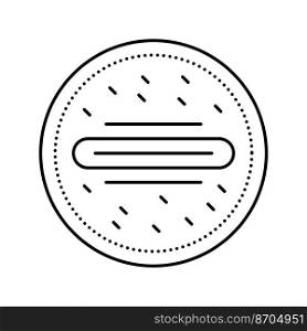 badge denim line icon vector. badge denim sign. isolated contour symbol black illustration. badge denim line icon vector illustration