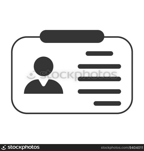 Badge id icon name photo access, man identity license card 
