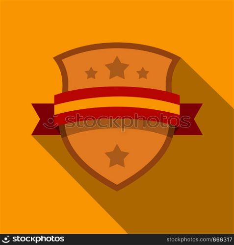 Badge knight icon. Flat illustration of badge knight vector icon for web. Badge knight icon, flat style