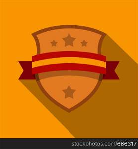 Badge knight icon. Flat illustration of badge knight vector icon for web. Badge knight icon, flat style