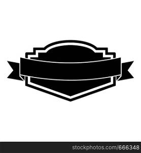 Badge label icon. Simple illustration of badge label vector icon for web. Badge label icon, simple black style